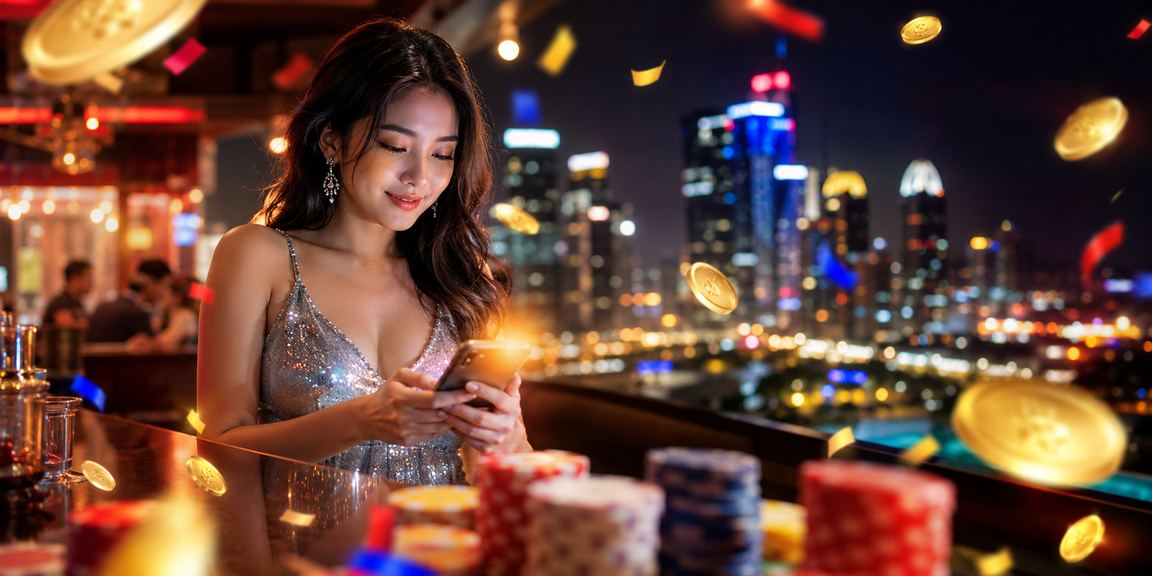 Pengguna mengakses odds perlawanan sukan melalui telefon pintar di Malaysia